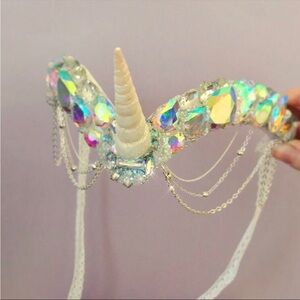 Unicorn Iridescent Gem Crown Headpiece